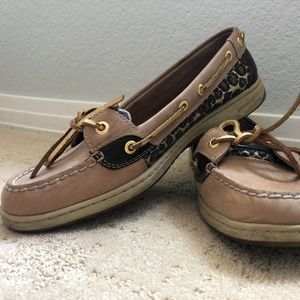 Sperry Top-Siders Womens Sparkly Leopard Boat Shoe